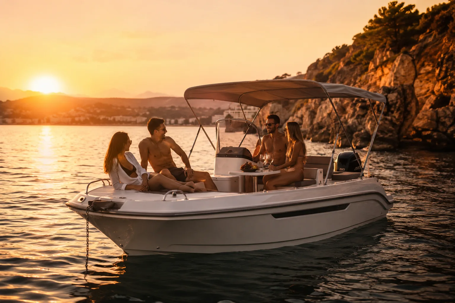 creta mare 550 sunset with friends